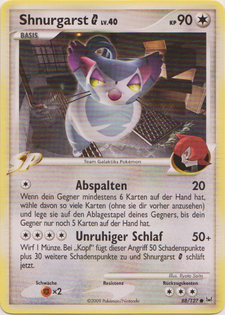 Shnurgarst G 88 — Platinum (German Pokémon TCG card)