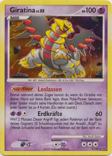 Giratina 9 — Platinum (German Pokémon TCG card)