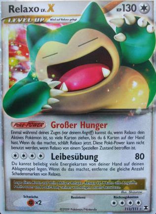 Relaxo 111 — Rising Rivals (German Pokémon TCG card)