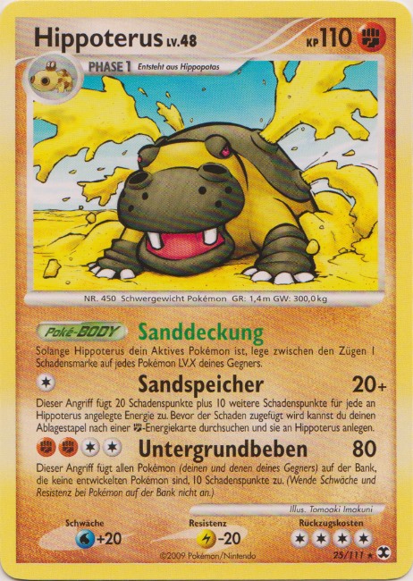 Hippoterus 25 — Rising Rivals (German Pokémon TCG card)