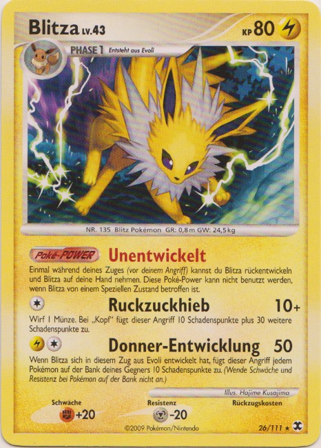 Blitza 26 — Rising Rivals (German Pokémon TCG card)