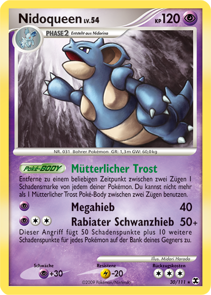 Nidoqueen 30 — Rising Rivals (German Pokémon TCG card)
