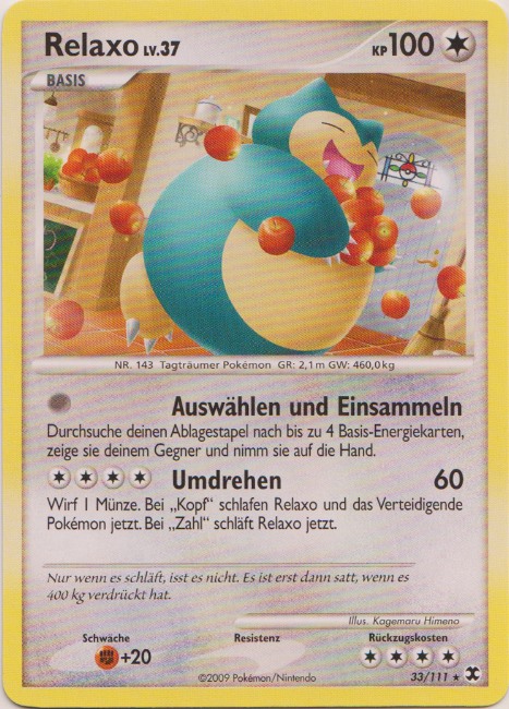 Relaxo 33 — Rising Rivals (German Pokémon TCG card)