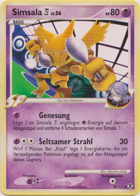 Simsala 4 38 — Rising Rivals (German Pokémon TCG card)