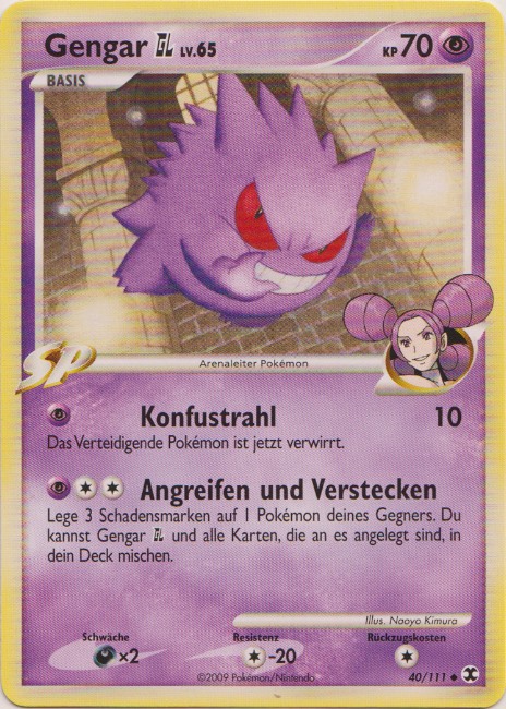 Gengar GL 40 — Rising Rivals (German Pokémon TCG card)