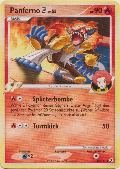 Panferno 4 43 — Rising Rivals (German Pokémon TCG card)