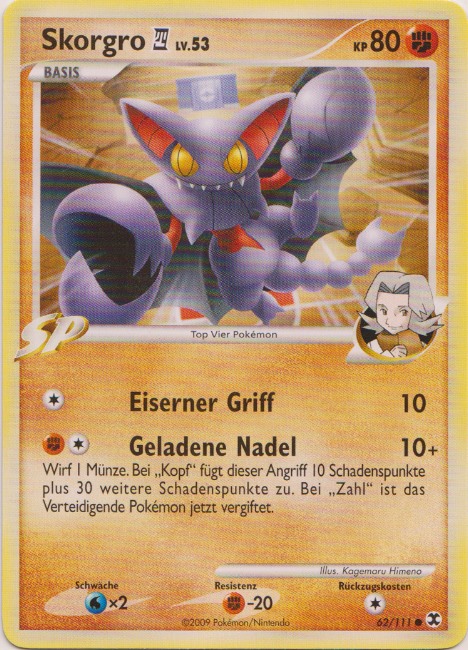 Skorgo 4 62 — Rising Rivals (German Pokémon TCG card)
