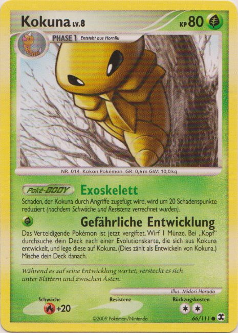 Kokuna 66 — Rising Rivals (German Pokémon TCG card)