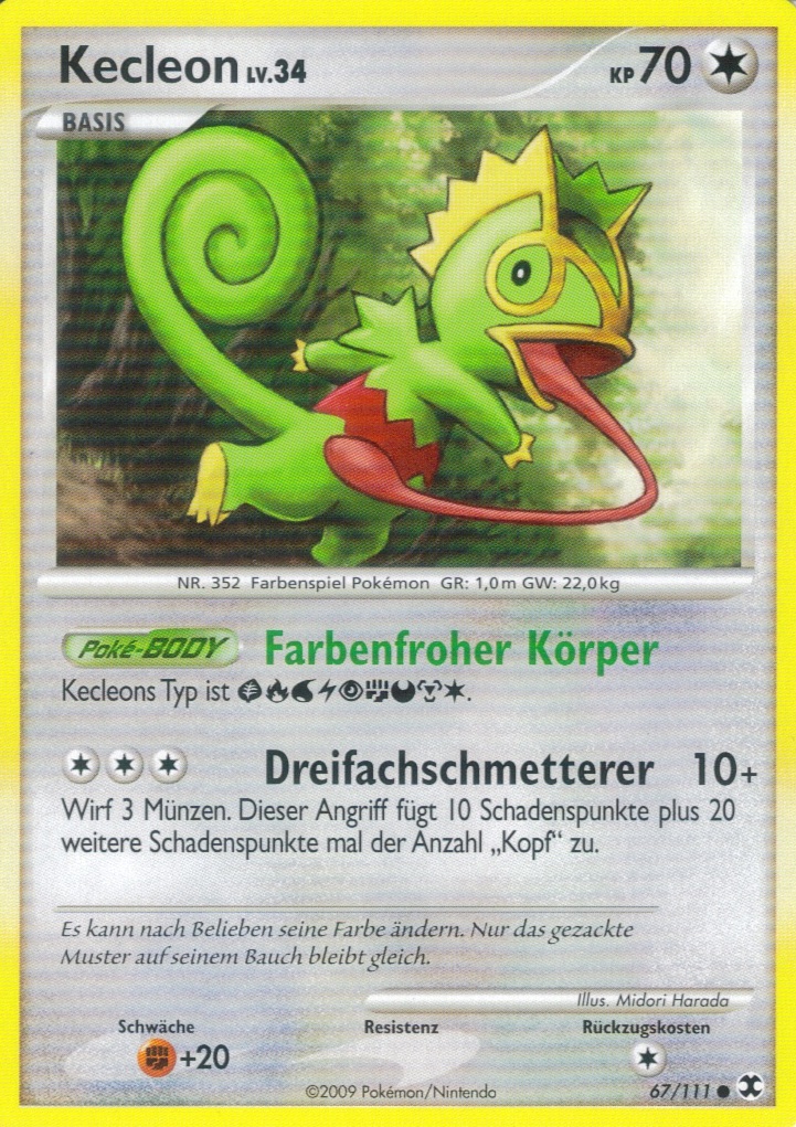 Kecleon 67 — Rising Rivals (German Pokémon TCG card)