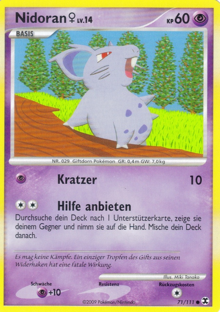 Nidoran w 71 — Rising Rivals (German Pokémon TCG card)