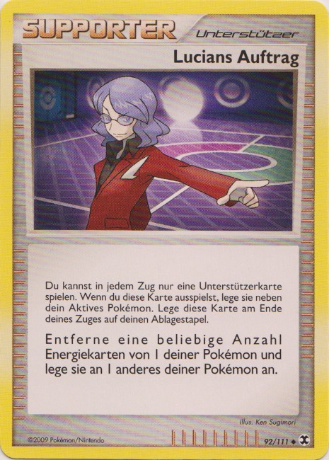 Lucians Auftrag 92 — Rising Rivals (German Pokémon TCG card)