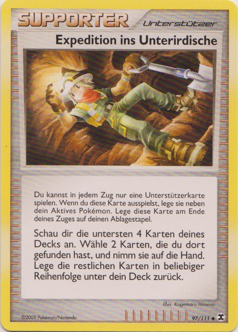 Expedition ins Unterirdische 97 — Rising Rivals (German Pokémon TCG card)