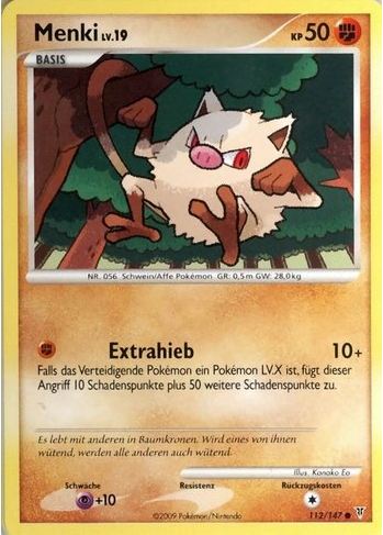 Menki 112 — Supreme Victors (German Pokémon TCG card)