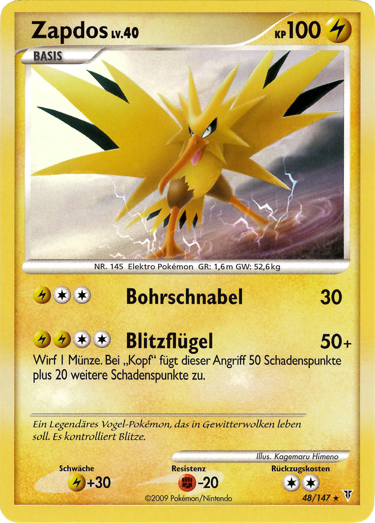 Zapdos 48 — Supreme Victors (German Pokémon TCG card)