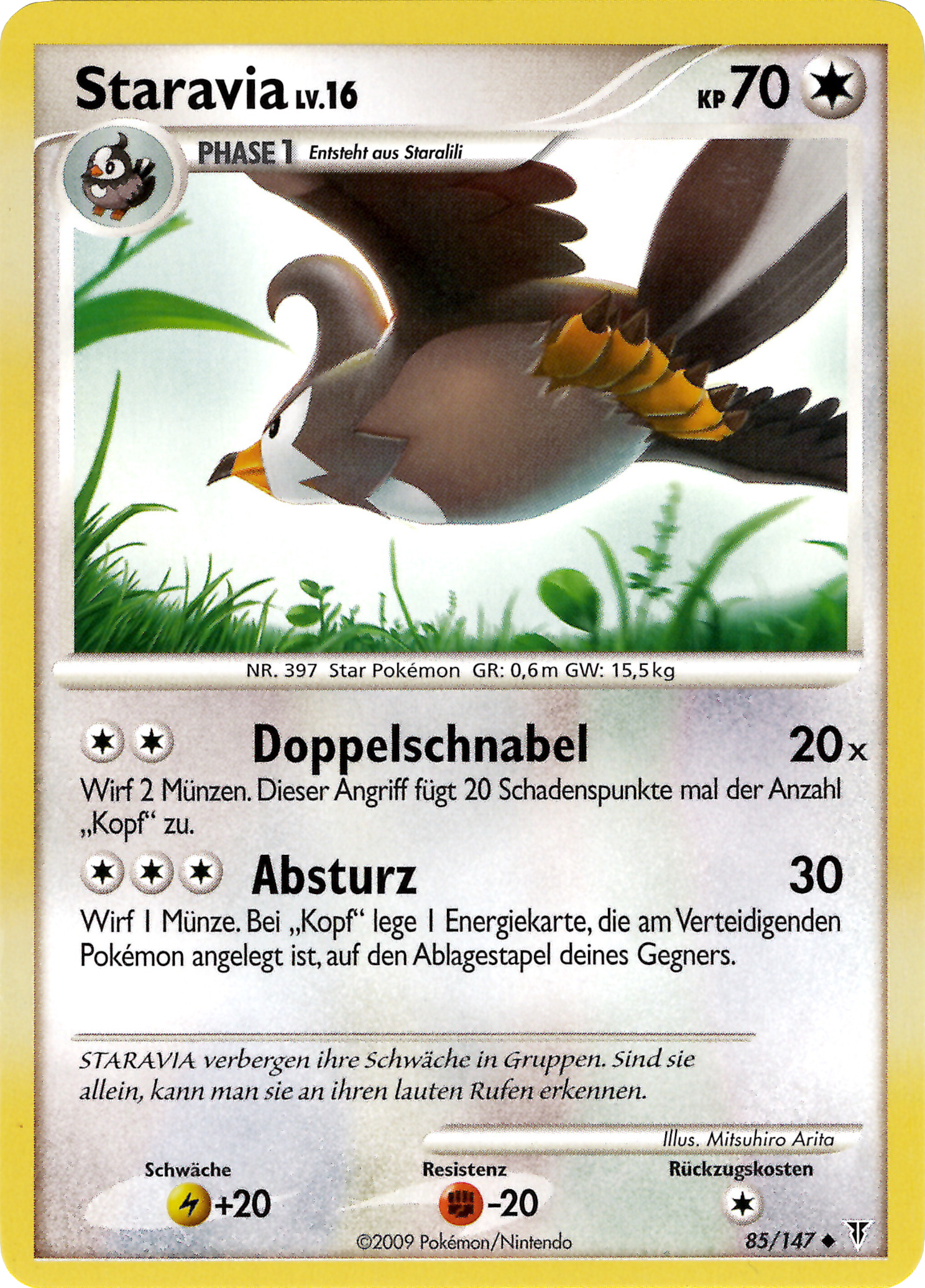 Staravia 85 — Supreme Victors (German Pokémon TCG card)