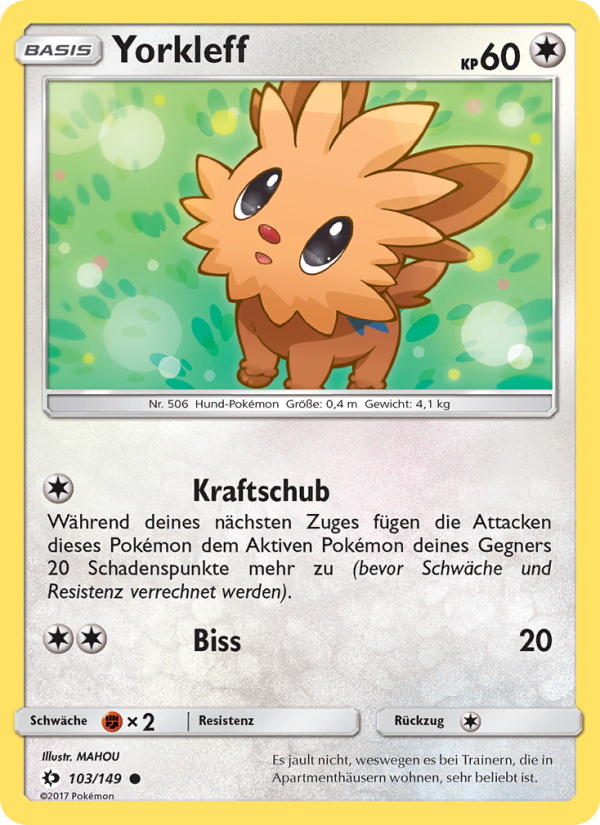 Yorkleff 103 — Sun & Moon (German Pokémon TCG card)