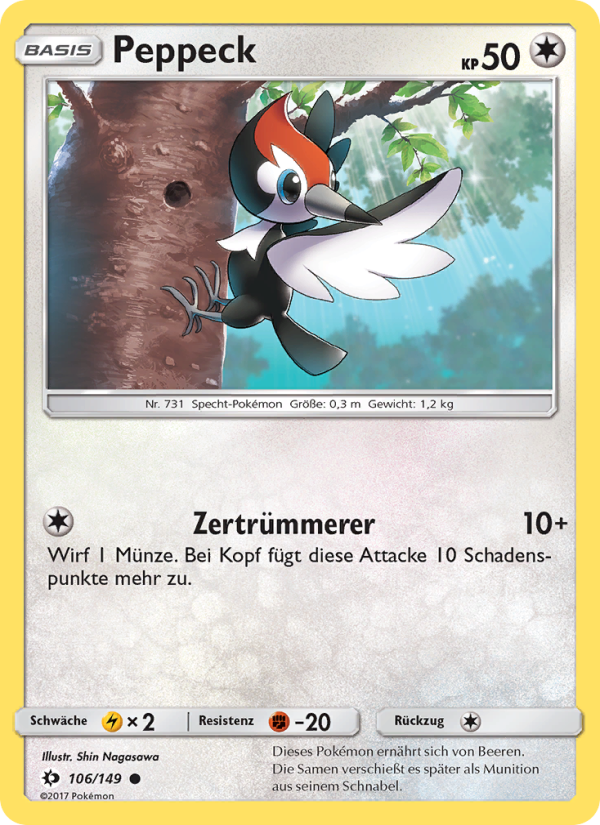 Peppeck 106 — Sun & Moon (German Pokémon TCG card)