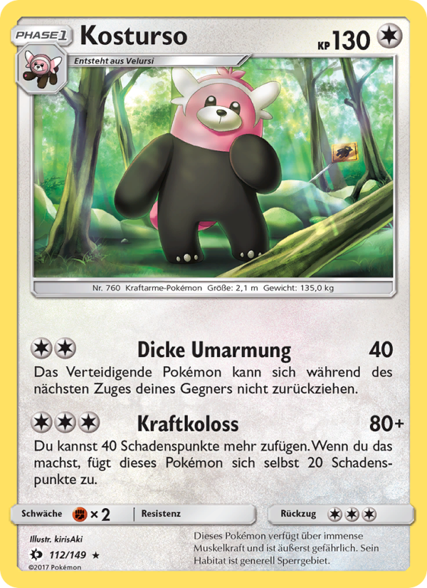 Kosturso 112 — Sun & Moon (German Pokémon TCG card)