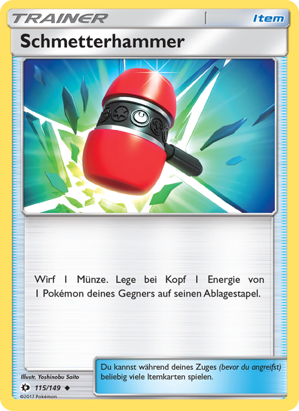 Schmetterhammer 115 — Sun & Moon (German Pokémon TCG card)