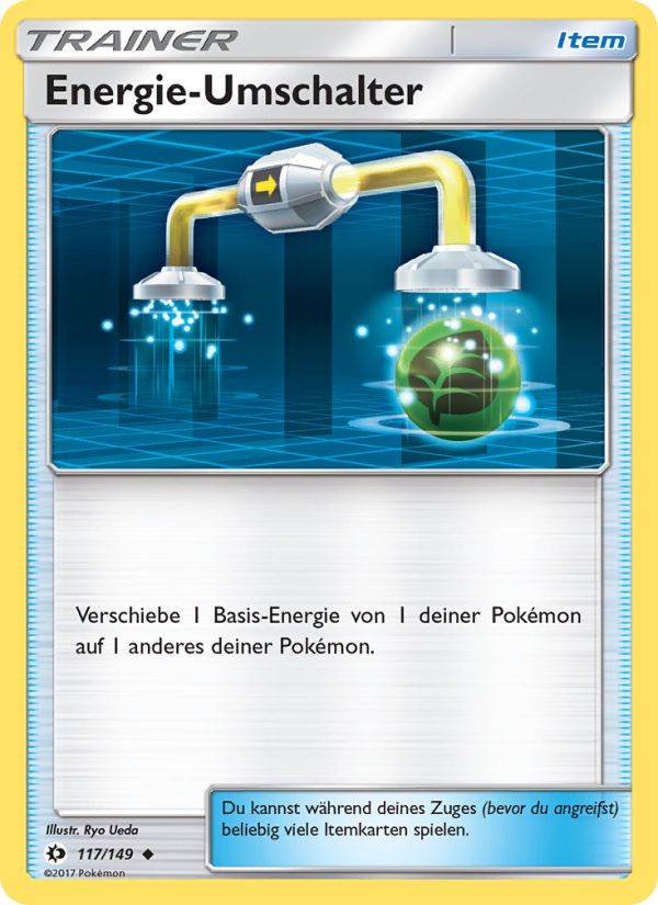 Energie-Umschalter 117 — Sun & Moon (German Pokémon TCG card)