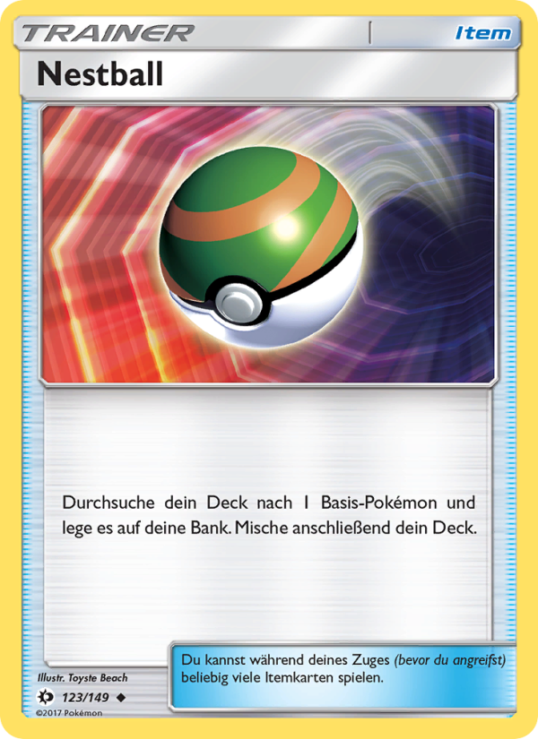 Nestball 123 — Sun & Moon (German Pokémon TCG card)