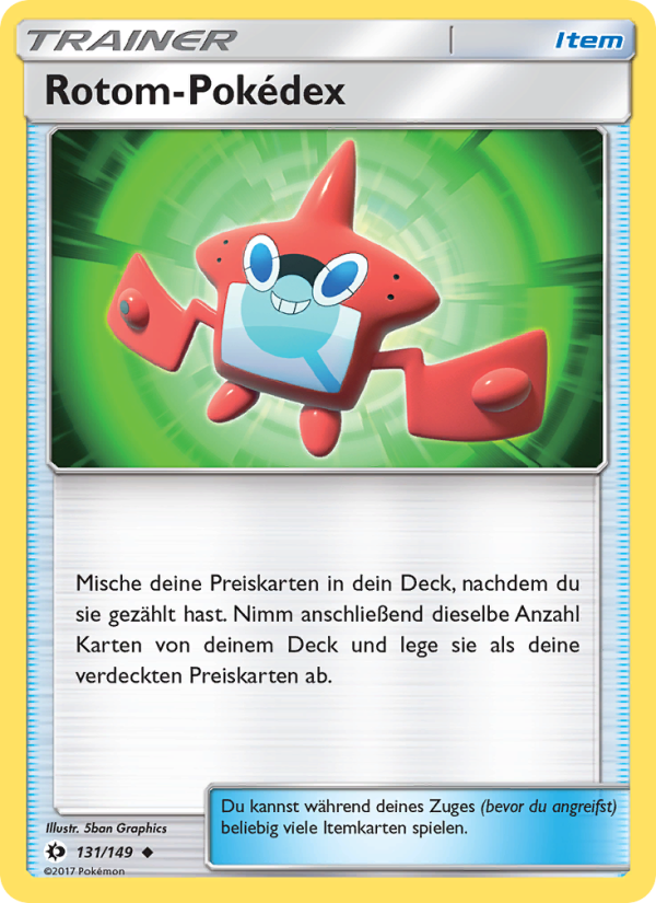 Rotom-Pokédex 131 — Sun & Moon (German Pokémon TCG card)