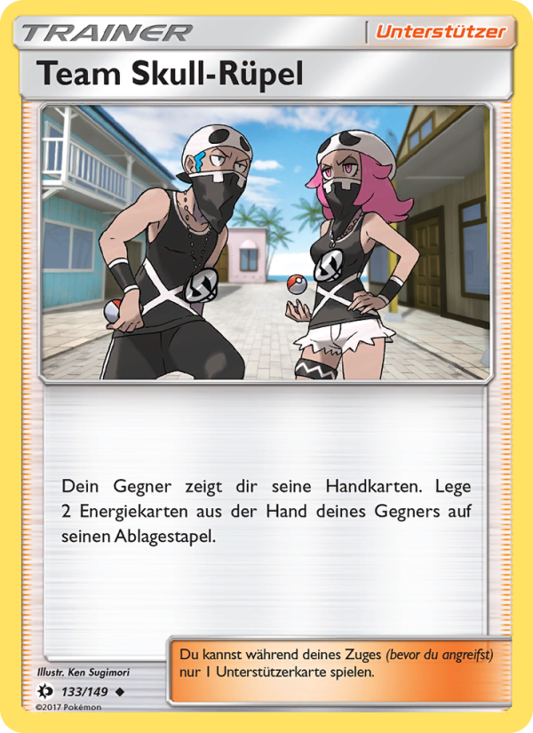 Team Skull-Rüpel 133 — Sun & Moon (German Pokémon TCG card)