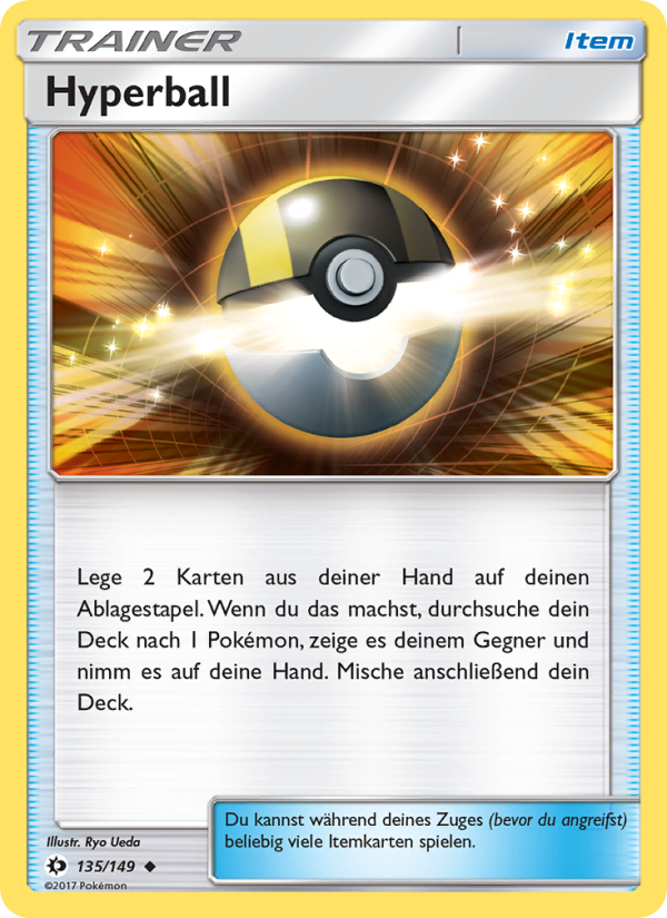 Hyperball 135 — Sun & Moon (German Pokémon TCG card)