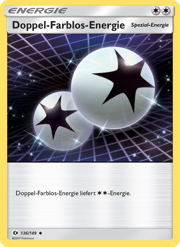 Doppel-Farblos-Energie 136 — Sun & Moon (German Pokémon TCG card)