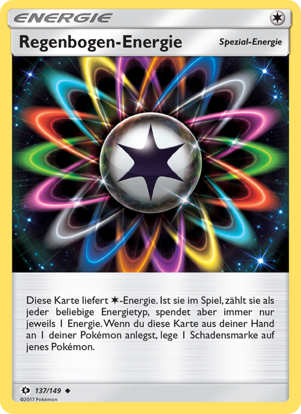 Regenbogen-Energie 137 — Sun & Moon (German Pokémon TCG card)