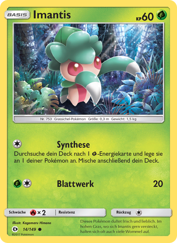 Imantis 14 — Sun & Moon (German Pokémon TCG card)