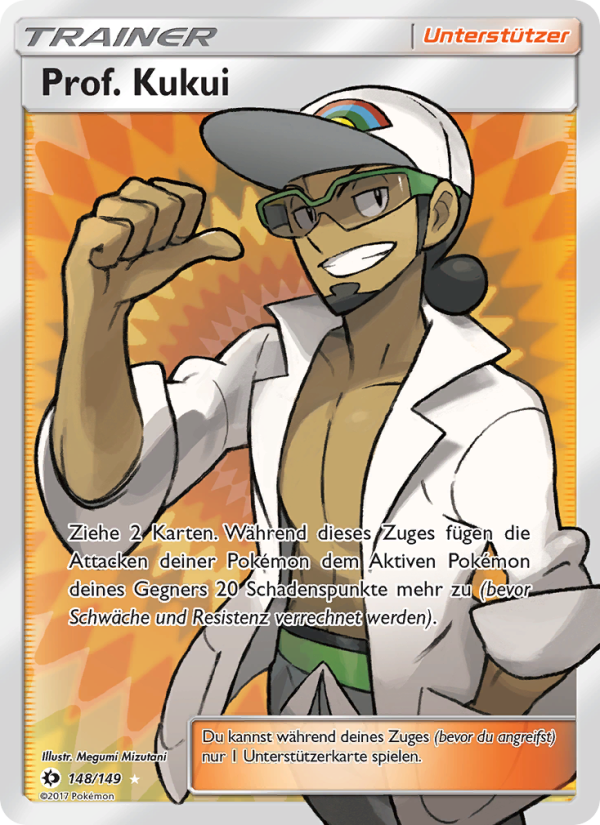 Prof. Kukui 148 — Sun & Moon (German Pokémon TCG card)