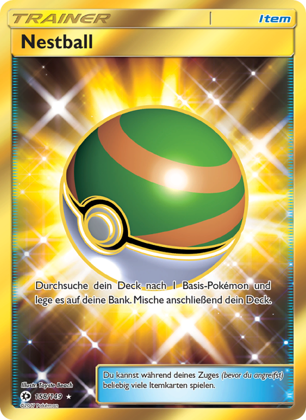 Nestball 158 — Sun & Moon (German Pokémon TCG card)