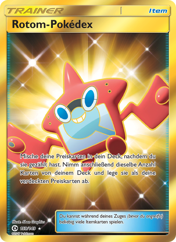 Rotom-Pokédex 159 — Sun & Moon (German Pokémon TCG card)