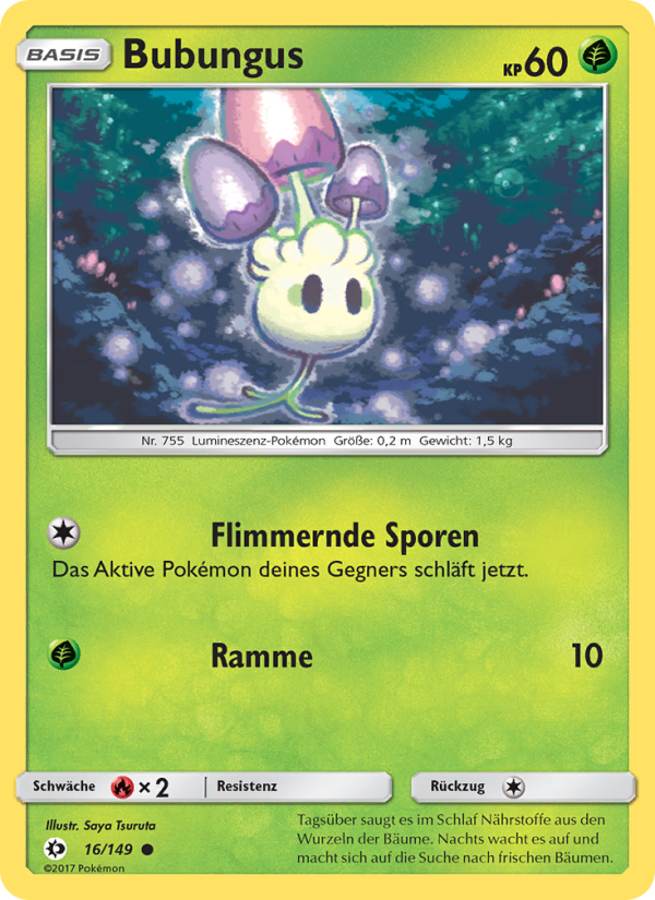 Bubungus 16 — Sun & Moon (German Pokémon TCG card)