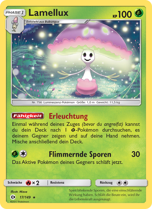 Lamellux 17 — Sun & Moon (German Pokémon TCG card)