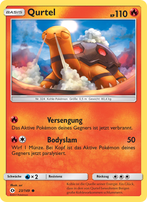 Qurtel 23 — Sun & Moon (German Pokémon TCG card)
