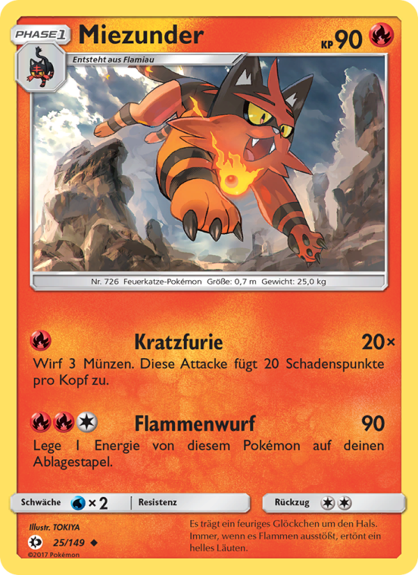 Miezunder 25 — Sun & Moon (German Pokémon TCG card)