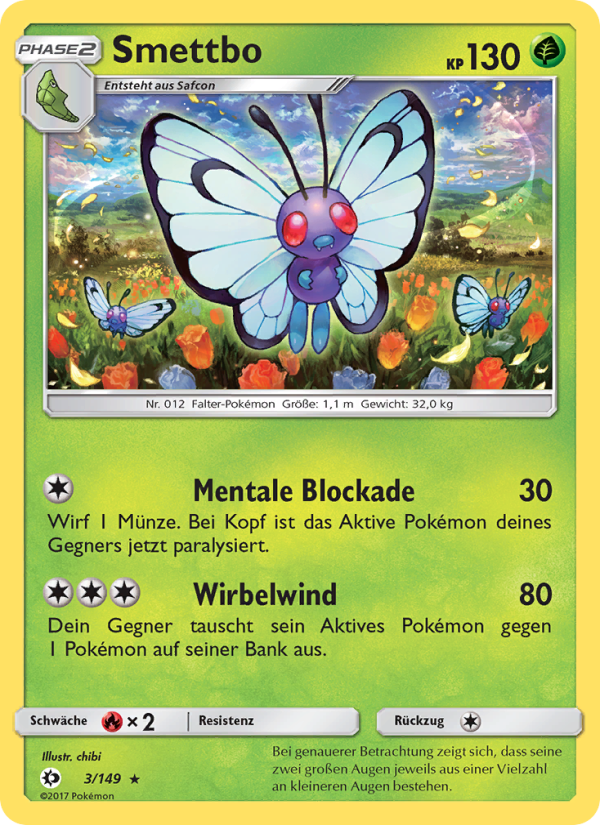 Smettbo 3 — Sun & Moon (German Pokémon TCG card)