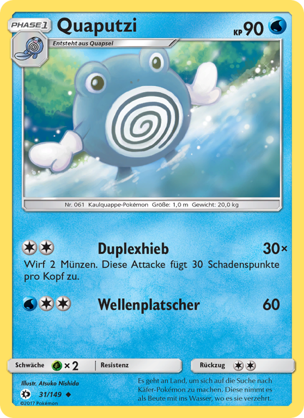 Quaputzi 31 — Sun & Moon (German Pokémon TCG card)