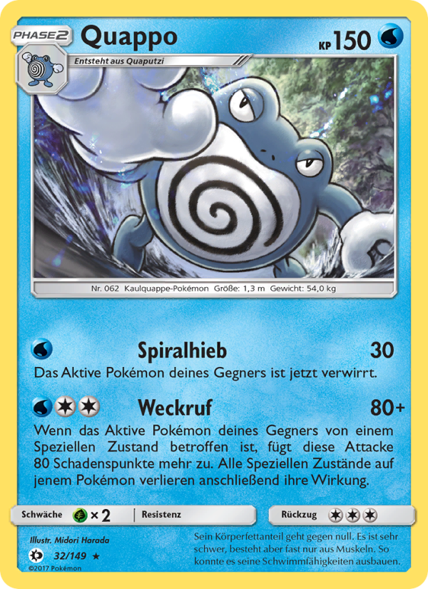 Quappo 32 — Sun & Moon (German Pokémon TCG card)