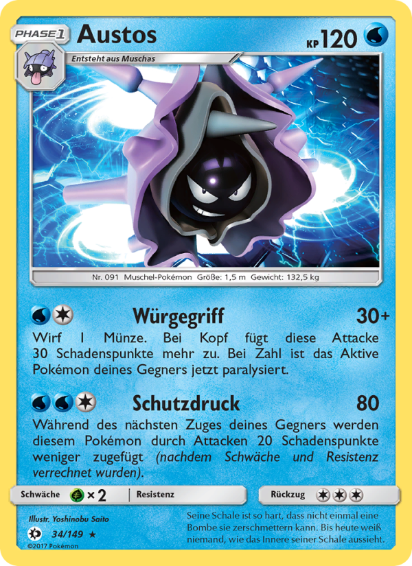 Austos 34 — Sun & Moon (German Pokémon TCG card)