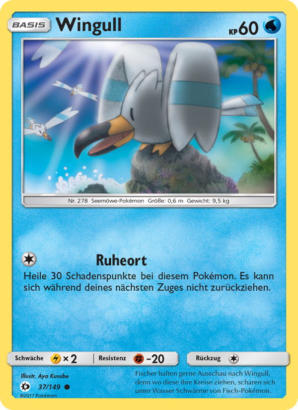 Wingull 37 — Sun & Moon (German Pokémon TCG card)