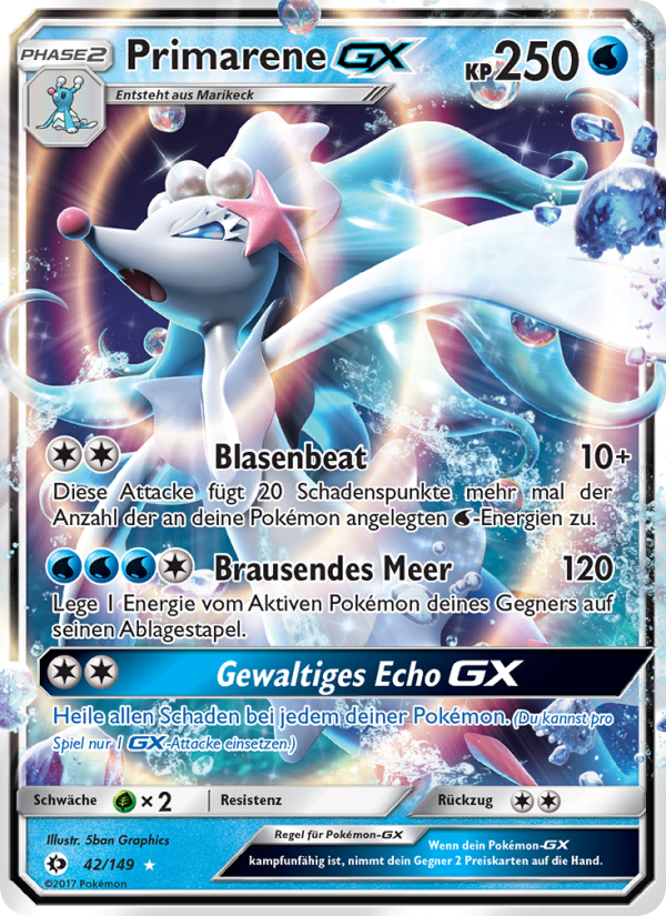 Primarene GX 42 — Sun & Moon (German Pokémon TCG card)