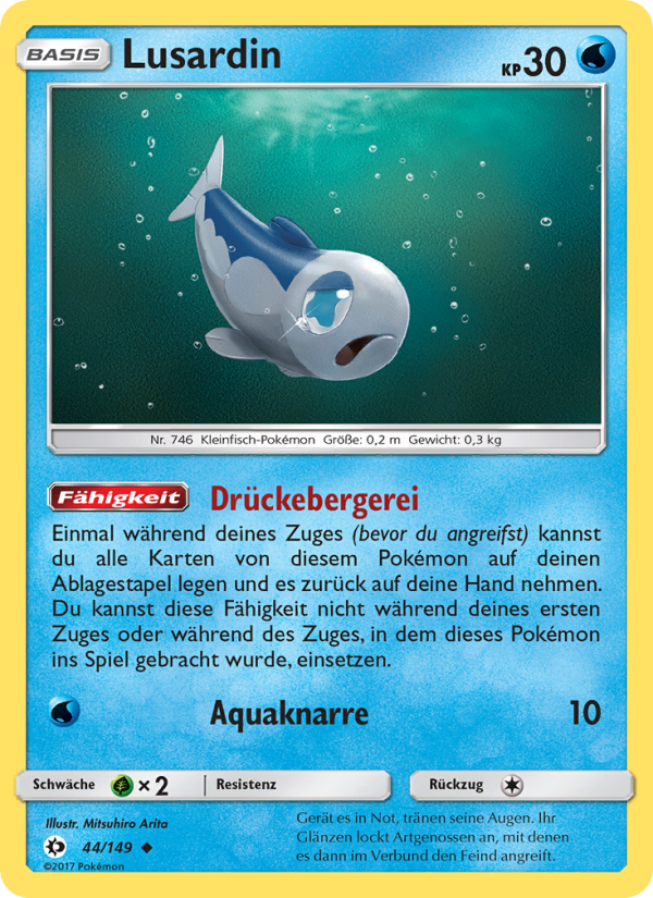 Lusardin 44 — Sun & Moon (German Pokémon TCG card)