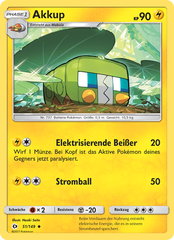 Akkup 51 — Sun & Moon (German Pokémon TCG card)