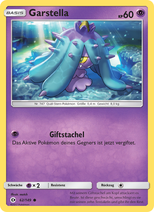 Garstella 62 — Sun & Moon (German Pokémon TCG card)