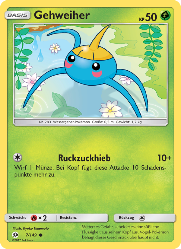 Gehweiher 7 — Sun & Moon (German Pokémon TCG card)