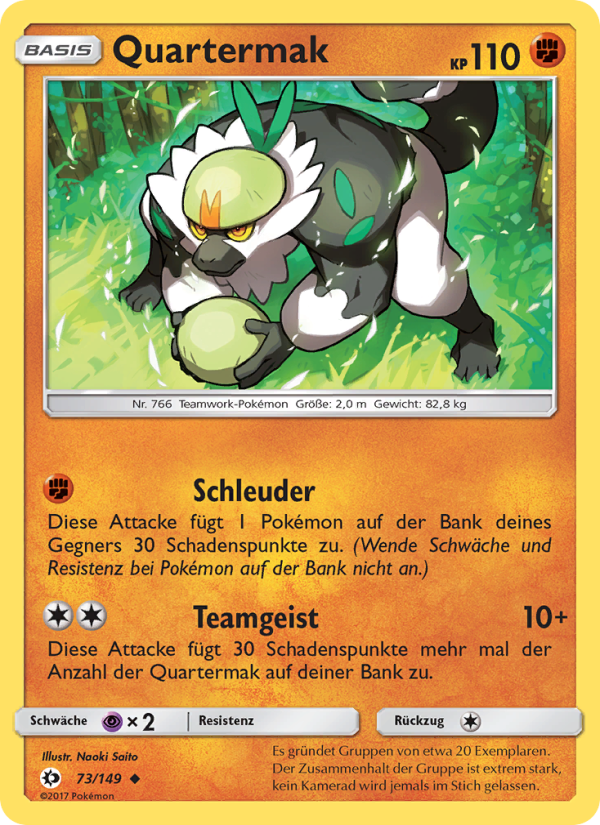 Quartermak 73 — Sun & Moon (German Pokémon TCG card)