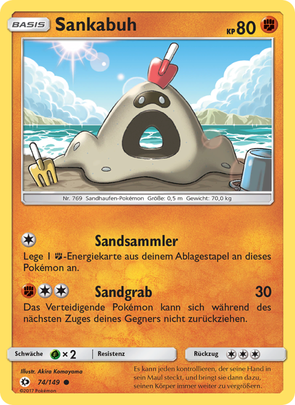 Sankabuh 74 — Sun & Moon (German Pokémon TCG card)